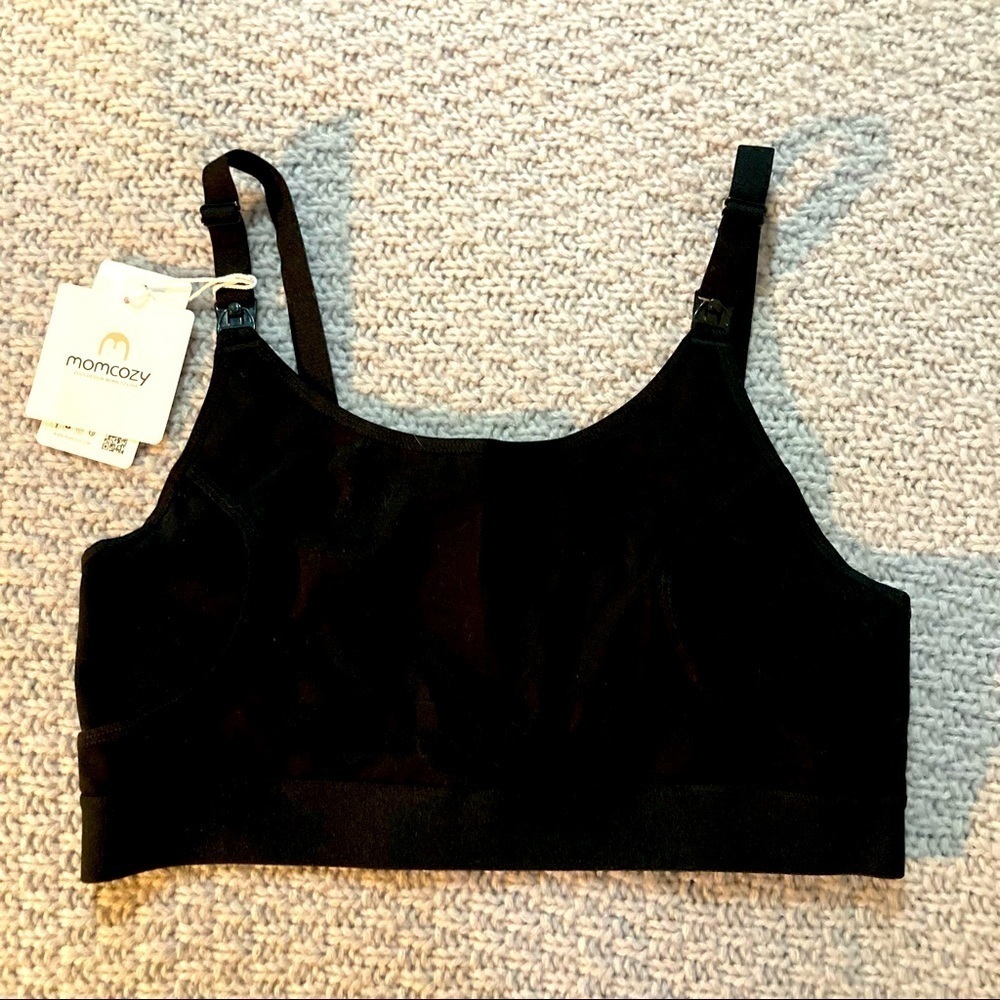 MOMCOZY Sz L Nursing Breastfeeding Bra with Snaps and Comfort Elastic  NWT